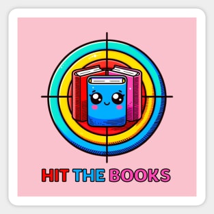 Hit The Books Target Sticker